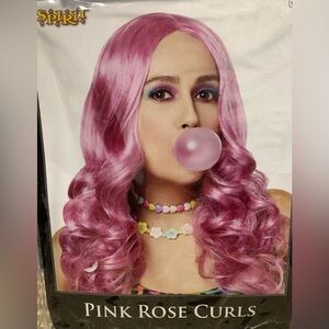 Spirit Pink Curly Wig